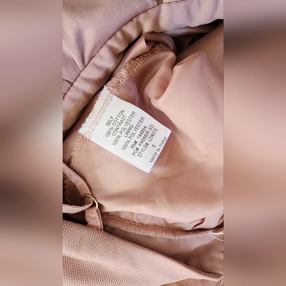 Luxxel Dusty Rose Floral Tulle Dress (sz small/petite) - Picture 15 of 16